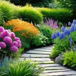 정원에서 다년생 식물의 조직화 방법 - **Prompt 1: A Harmonious Perennial Garden Symphony**
    A meticulously arranged perennial garden sh...