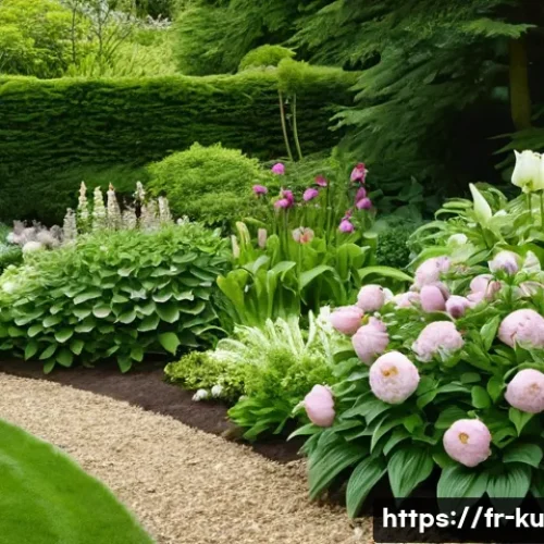 정원 설계에 필요한 다년생 식물의 수명 이해 - **A picturesque, well-established French perennial garden in late spring.** The scene is bathed in s...