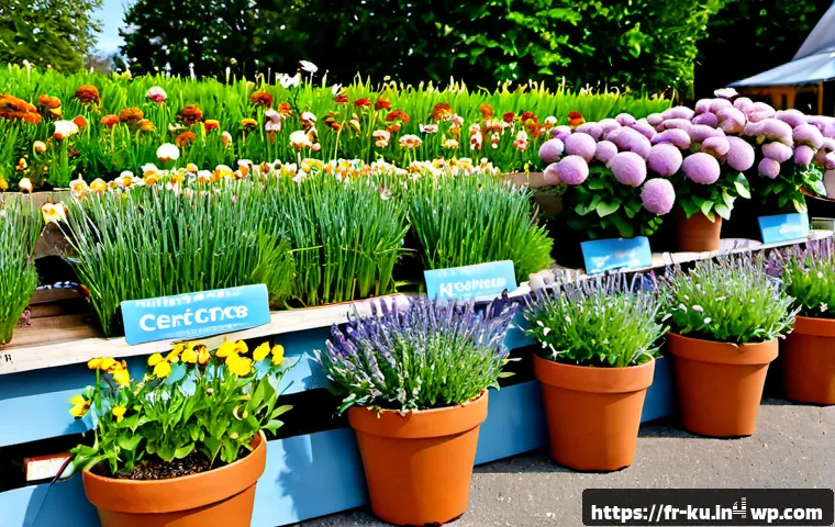 Home 17 정원을 위한 다년생 식물의 시장 동향 - Photorealistic French garden centre in spring, a clear display of popular perennial plants in neat t...