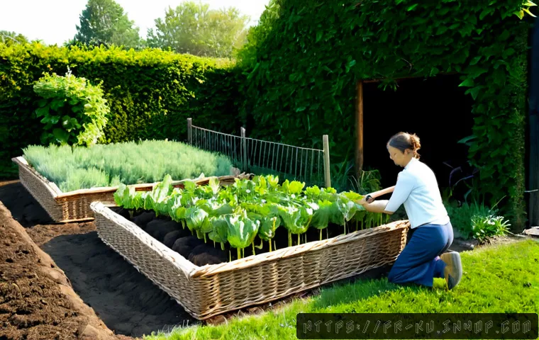 Home 17 다년생 식용 정원과 유기농 재배의 관계 - Photorealistic French cottage garden in early summer, thriving perennial edible plants arranged in n...